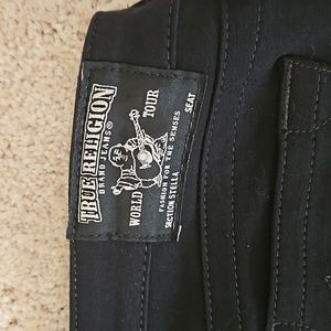 True Religion size 26 Black stretch jeans